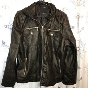 Therapy faux Leather Jacket